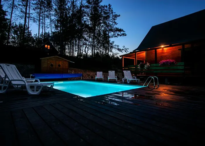 Prázdninový dům Caloroczny Sowka Na Kaszubach Z Bania I Sauna Na Wylacznosc, Wspolny Basen I Bilard Z Domkiem Jeleniowka - Ostrowite Lesna Dolina *